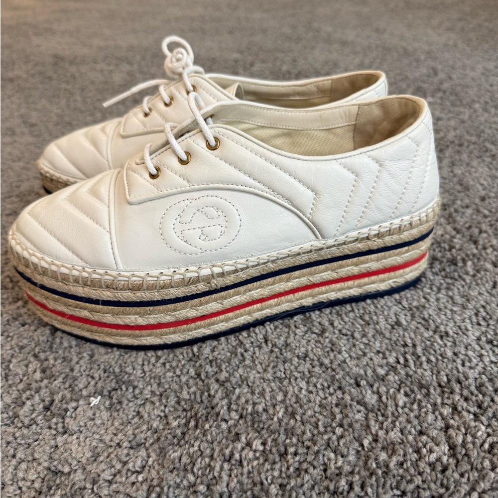 Gucci Women's White Espadrille Sneakers